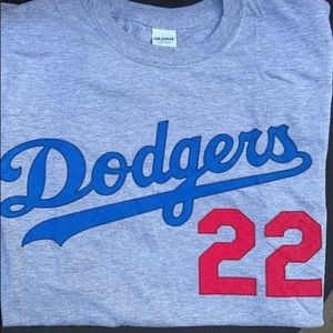 Los Angeles Dodgers Baseball # 22 Kershaw Medium T-shirt